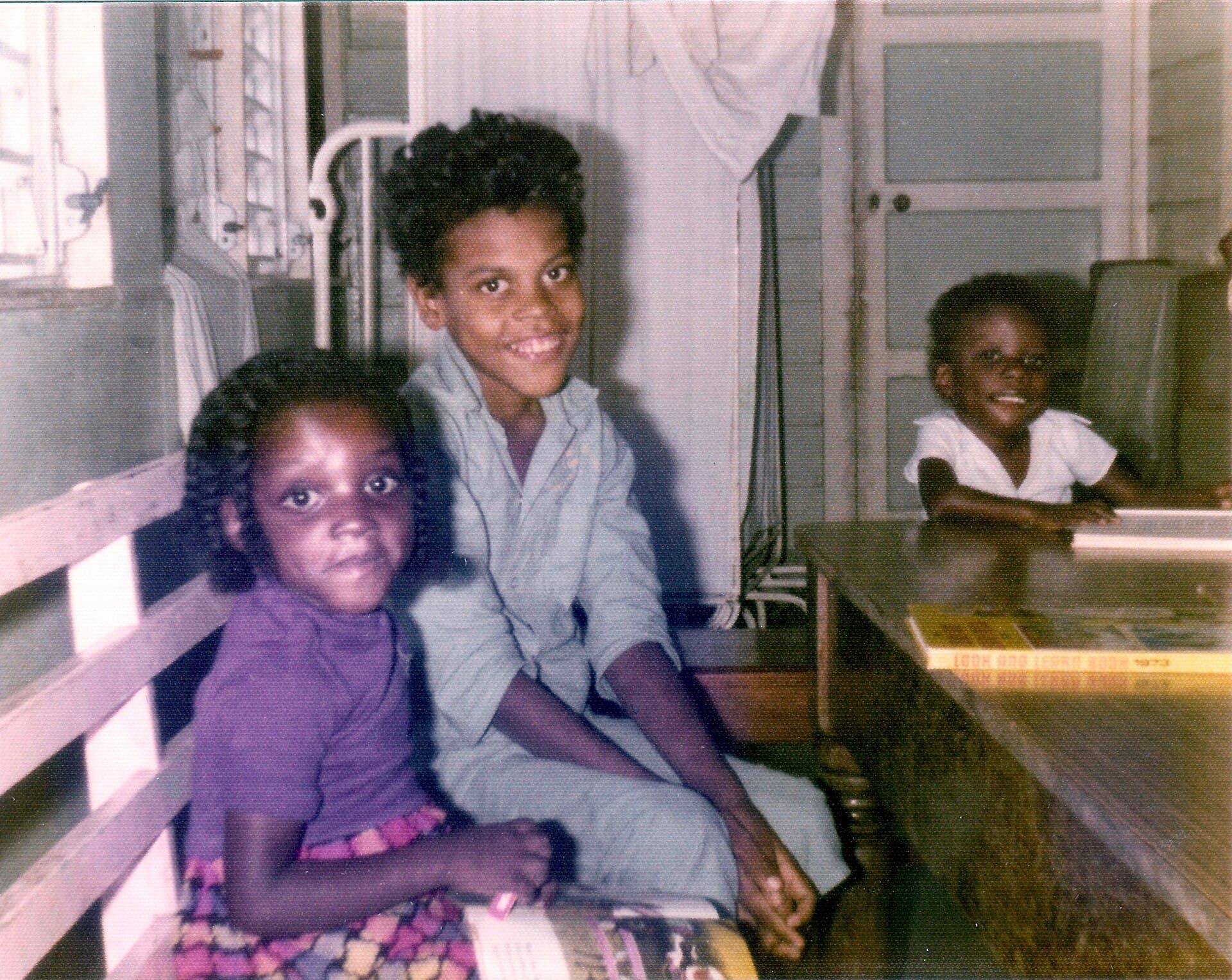 Children sitting together in a hospital children's ward